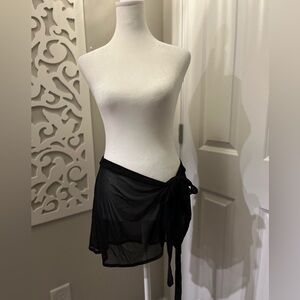 Wild Fable Black Wrap Swim Coverup